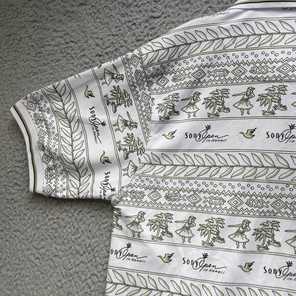 Sony Open Polo Shirt Mens Small White Hawaii Short Sleeve Golf - Picture 8 of 11